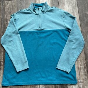 Men's size XL Chaps Two-Tone Aqua Blue Pull-over Shirt - (worn once)